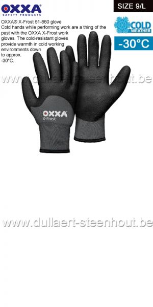 OXXA® X-Frost 51-860 warme werkhandschoenen tot -30 - maat 9/L