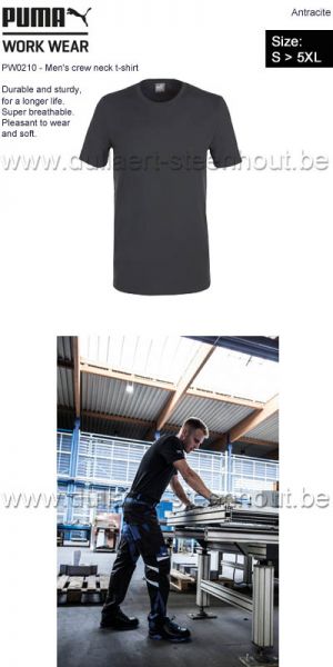 Puma Workwear PW0210 - Heren-T-shirt ronde hals - antracite