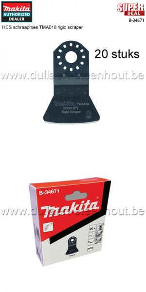 Makita  HCS schraapmes TMA018 rigid scraper 20 stuks B-34671 