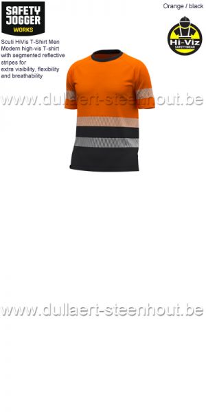 Safety Jogger Scuti HiVis t-shirt ademend en sneldrogend - orange/black