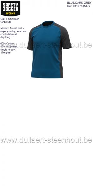 Safety Jogger Oak T-shirt Heren de hele dag droog, fris en comfortabel - BLUE/DARK GREY