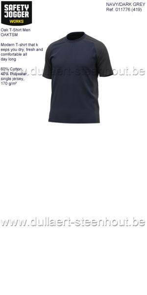 Safety Jogger Oak T-shirt Heren de hele dag droog, fris en comfortabel - BLACK