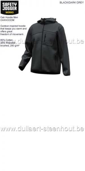 Safety Jogger Oak hoodie heren OAKHOODM - BLACK/DARK GREY
