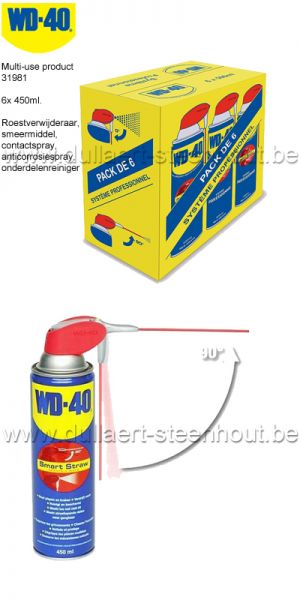 WD-40 - multispray 450ml - multifunctioneel smeermiddel - voordeelbox 6 stuks