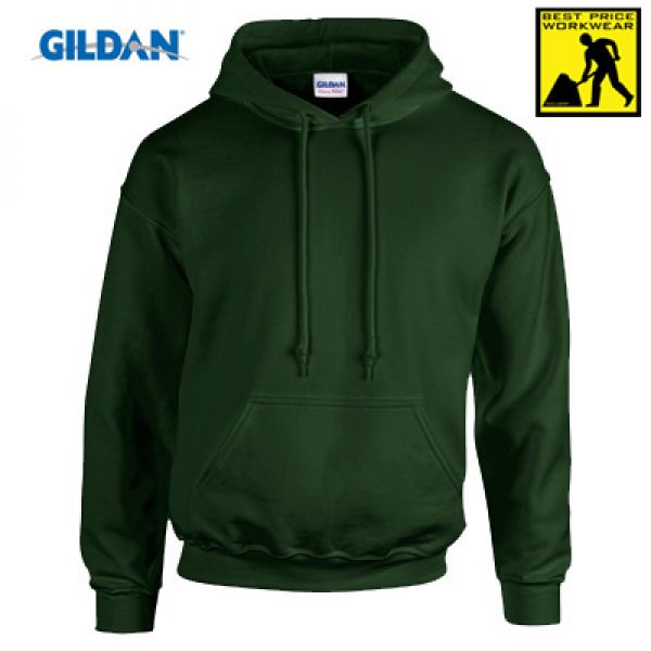  Gildan heavy blend werksweater met kap - Forest green