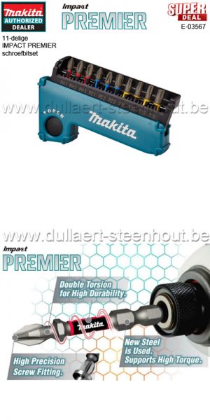 Makita Extra sterke schroefbits 11-delig Impact Premier - E-03567