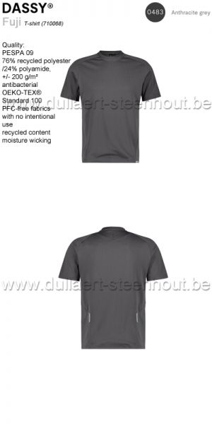 DASSY® Fuji (710068) T-shirt - ANTRACIETGRIJS 0483