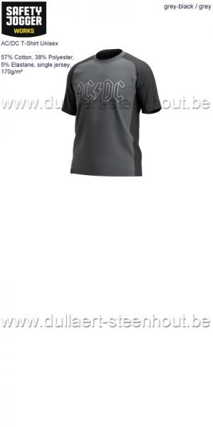SAFETY JOGGER AC/DC T-Shirt Unisex - Ref. 012804 (515) - GRIJS-ZWART / GRIJS