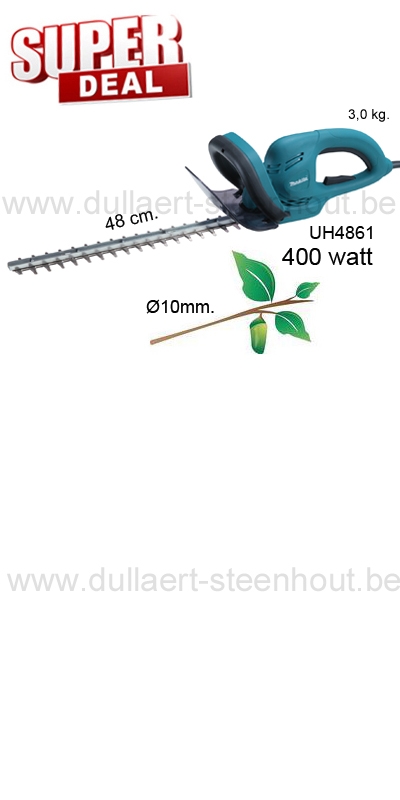 Makita - UH4861 Elektrische heggenschaar 400W met 48 cm bladlengte