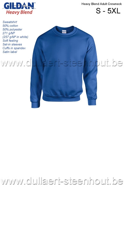 Gildan - Heavy Blend Adult Crewneck sweatshirt / werksweater / royal blue