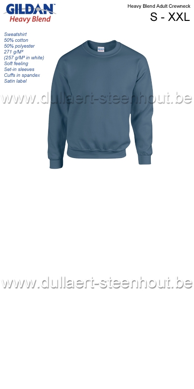 Gildan - Heavy Blend Adult Crewneck sweatshirt / werksweater / indigo blue