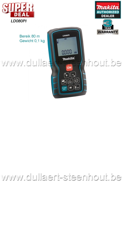 graven thema Zogenaamd Dullaert-Steenhout Ninove | Makita - LD080PI Laser-afstandsmeter met  hellingsmeting