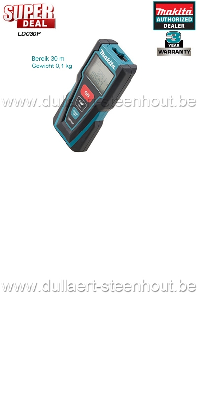 Mail Herinnering Rijd weg Dullaert-Steenhout Ninove | Makita - LD030P Laser-afstandsmeter tot 30 m