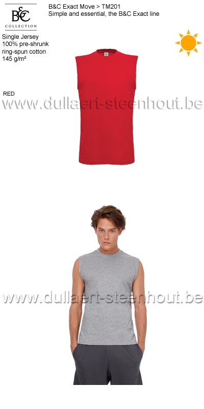B&C Collection - Exact Move t-shirt zonder mouwen TM201 / red