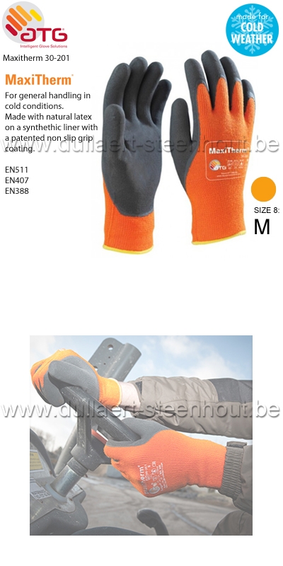 ATG - MaxiTherm® 30-201 Handschoen met gecoate handpalm en manchet - Maat 8