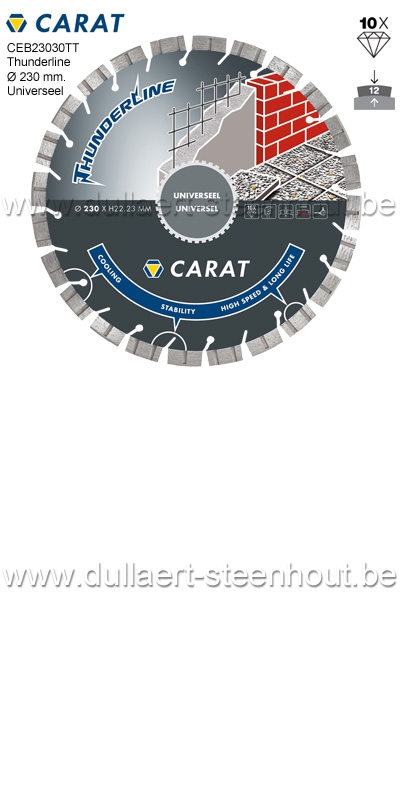 Carat - Thunderline professionele diamantschijf 230 mm - CEB23030TT
