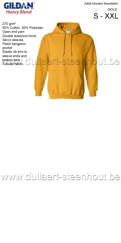 Gildan - Werksweater met kap 18500 Heavy blend - gold