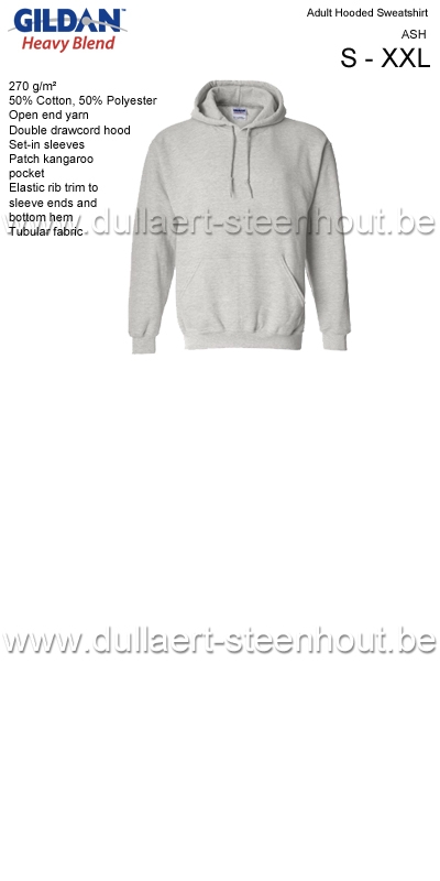 Gildan - Werksweater met kap 18500 Heavy blend - ash