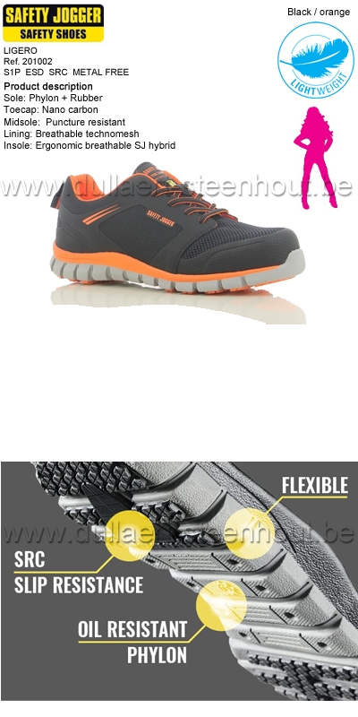 Safety Jogger - Extreem lichte dames veiligheidsschoenen / werkschoenen - Orange  201002