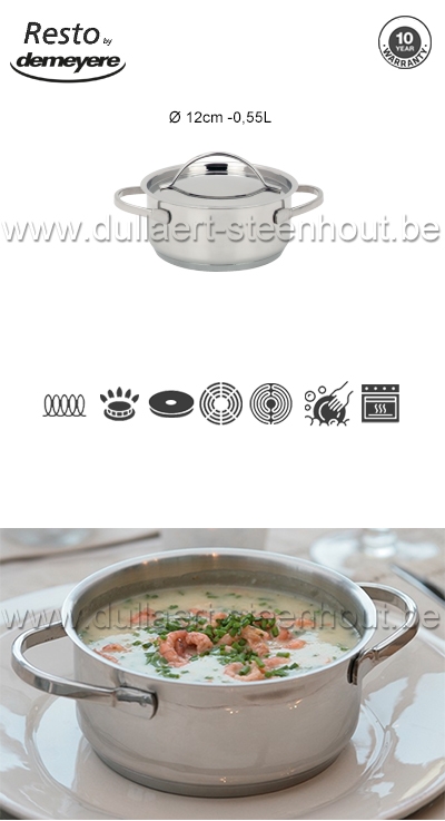 Resto By Demeyere kookpot met deksel 12cm / kookpan